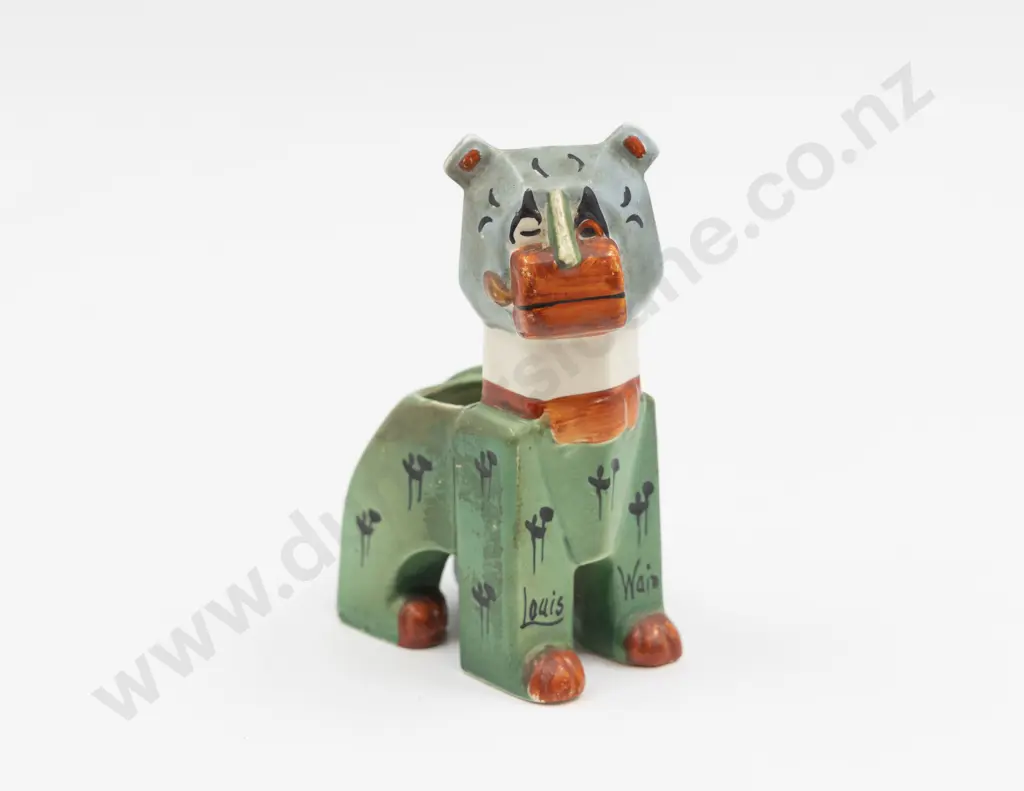 Louis Wain 'Haw Haw' Spill Vase Modelled as a Cat 13cm H Image 1++