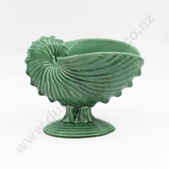 Wedgwood All Green Glazed Conch Shell Table Bowl 27cm L