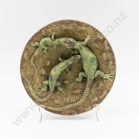 Made in Portugal Palissy Style Lizard Plate 24cm Diameter
