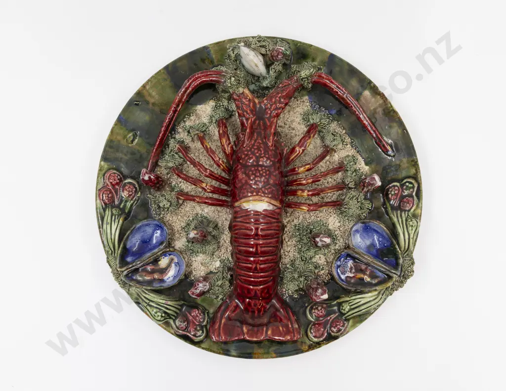 Unmarked Palissy Style Trompe l'oeil Dish 32cm Diameter Image 1++