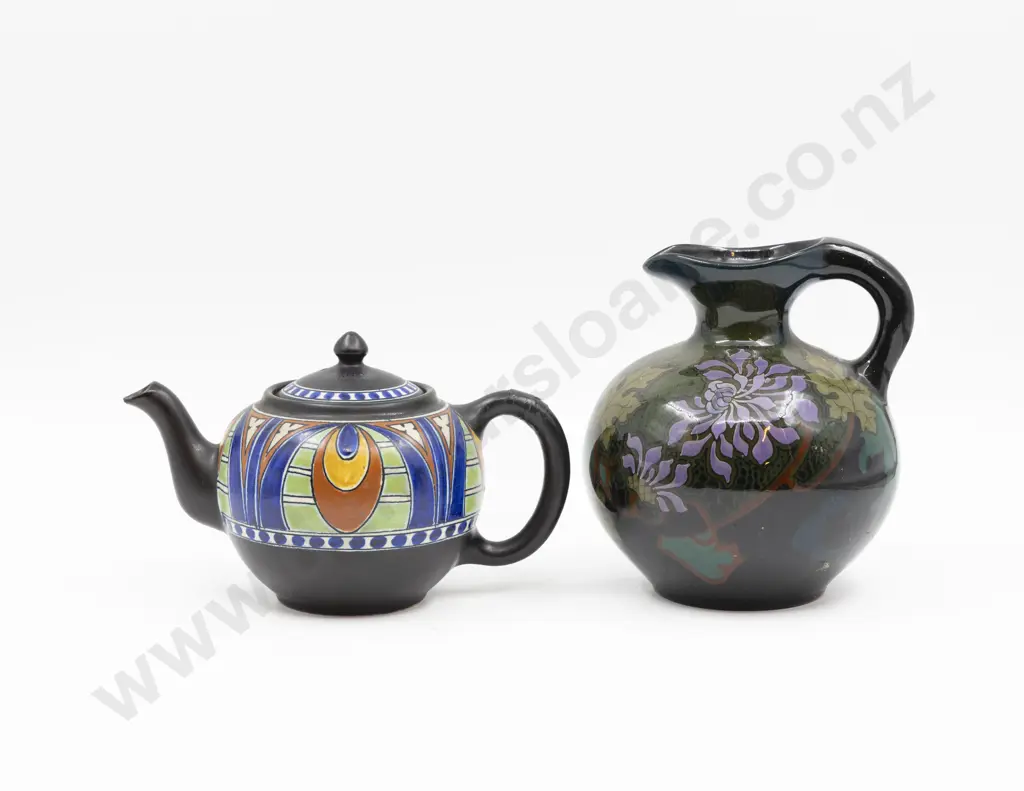 Gouda Holland Teapot & Jug - Tallest 19cm H Image 1++