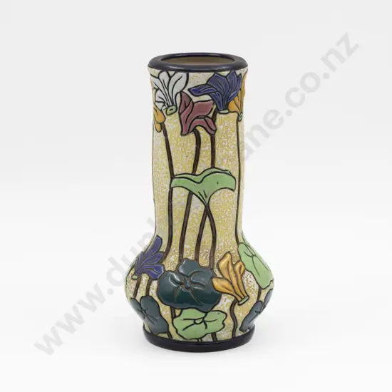 Amphora Vase Decorated with Cyclamens 26cm H