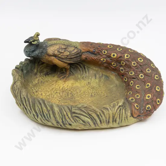 Amphora Peacock Form Shallow Bowl
