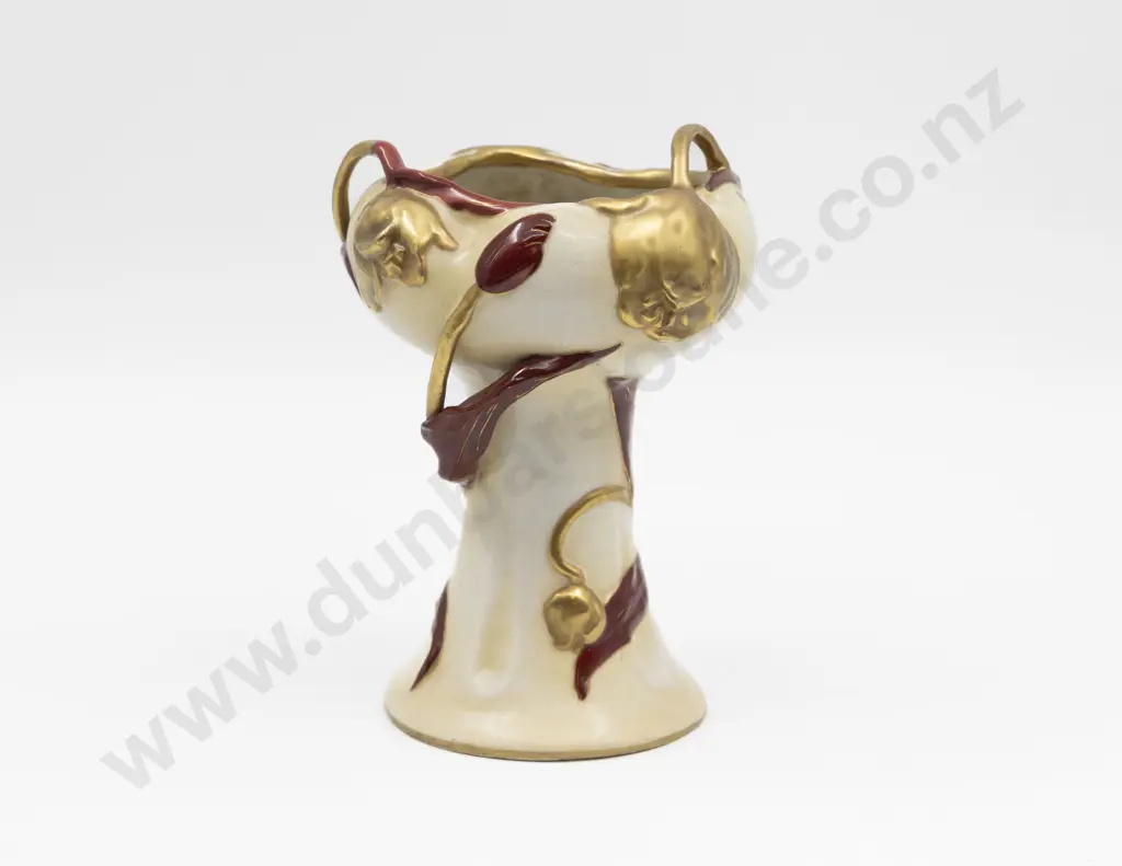 Austrian Amphora Relief Decorated Vase 23cm H Image 1++