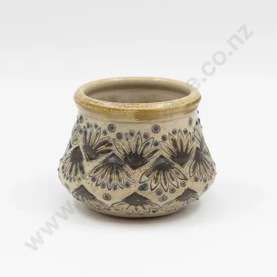 Martin Brothers Stamp Decorated Vase 10.5cm H