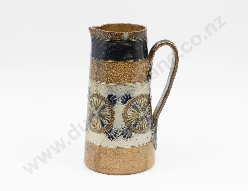 Martin Brothers Strap Handled Jug 22cm H Image 1++