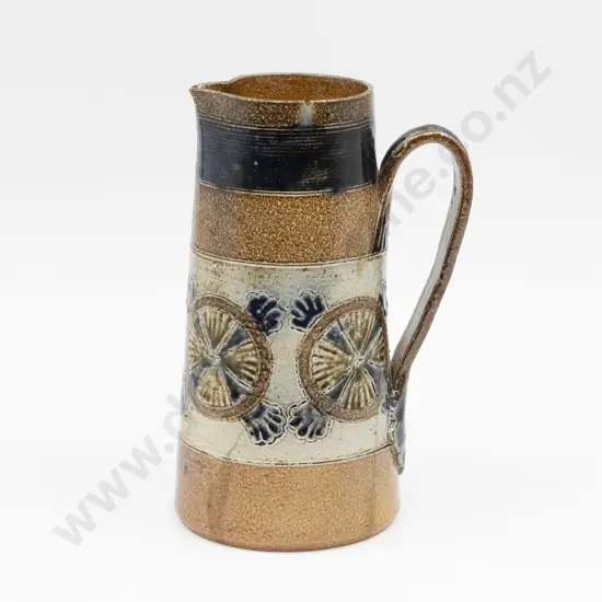 Martin Brothers Strap Handled Jug 22cm H