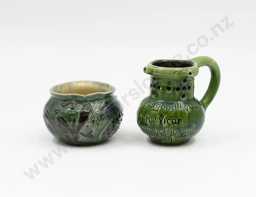 Brannam Barum Posy Vase & Puzzle Jug Image 1++