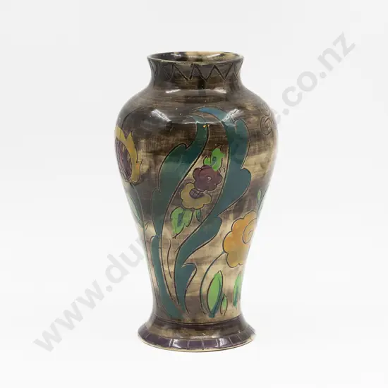 Shorter & Sons Mabel Leigh Hand-Painted Baluster Vase 30cm H