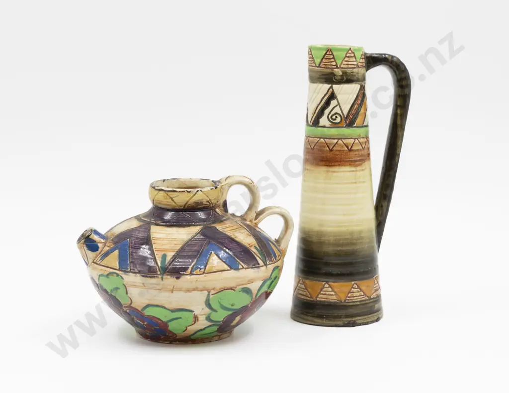 Shorter & Sons Mabel Leigh Hand-Painted Vase & Other Vase Image 1++