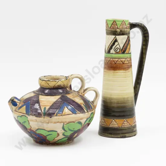 Shorter & Sons Mabel Leigh Hand-Painted Vase & Other Vase
