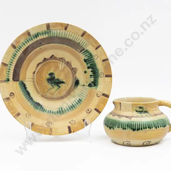 Shorter & Sons Hand-Painted Plate & Jug