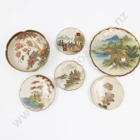 Small Quantity of Satsuma Plates & Bowl (6)