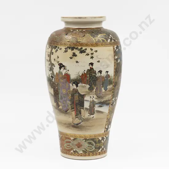 Large Satsuma Vase 30.5cm H
