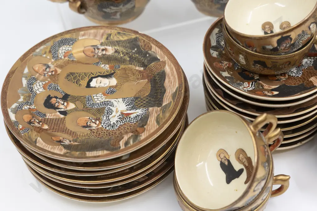 Satsuma Dragon Ware Tea Set Image 1++