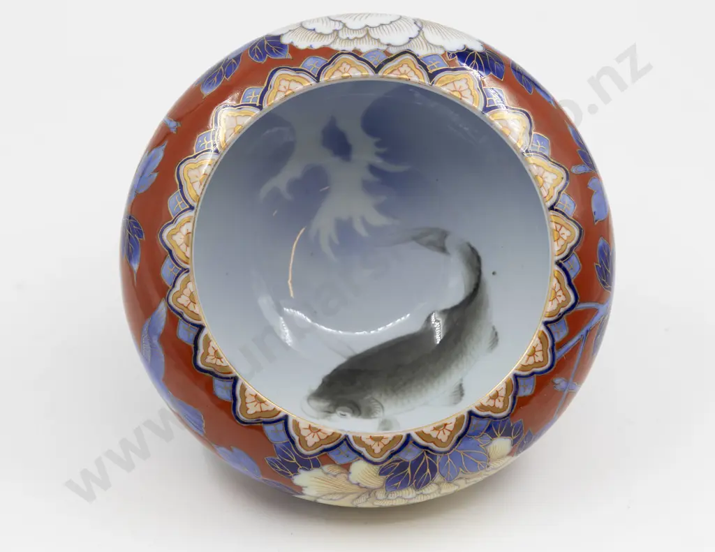 Fukagawa Porcelain Ovoid Bowl 10.5cm H Image 1++
