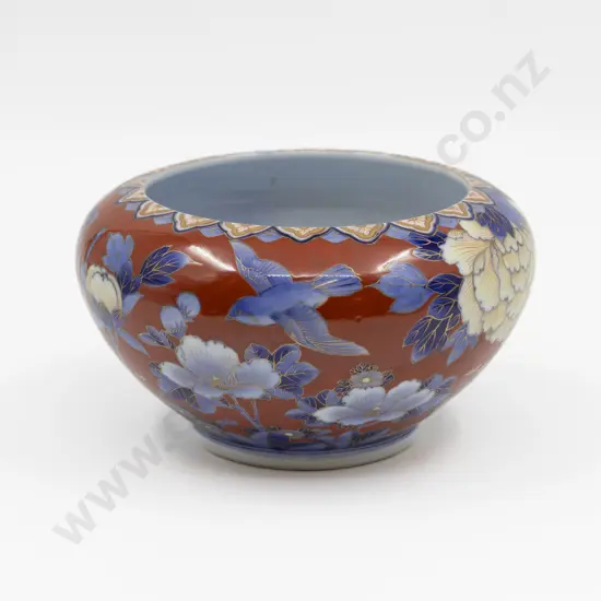 Fukagawa Porcelain Ovoid Bowl 10.5cm H