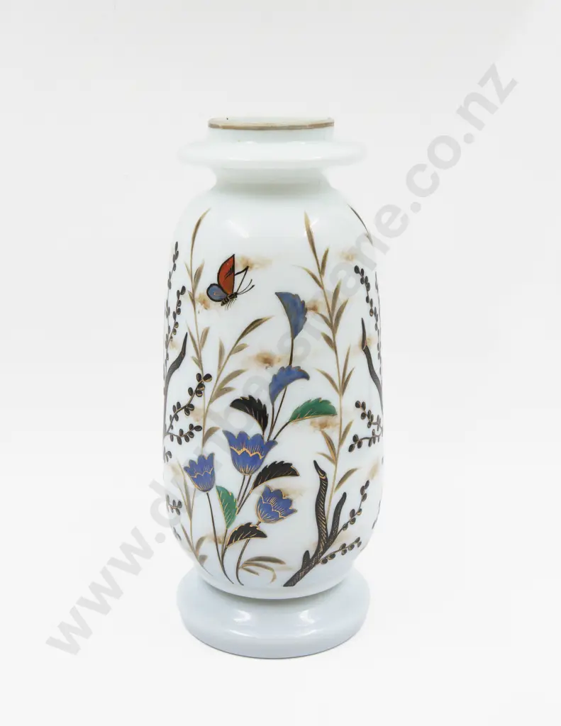 Victorian Hand-Painted Mantel Vase 30.5cm H Image 1++