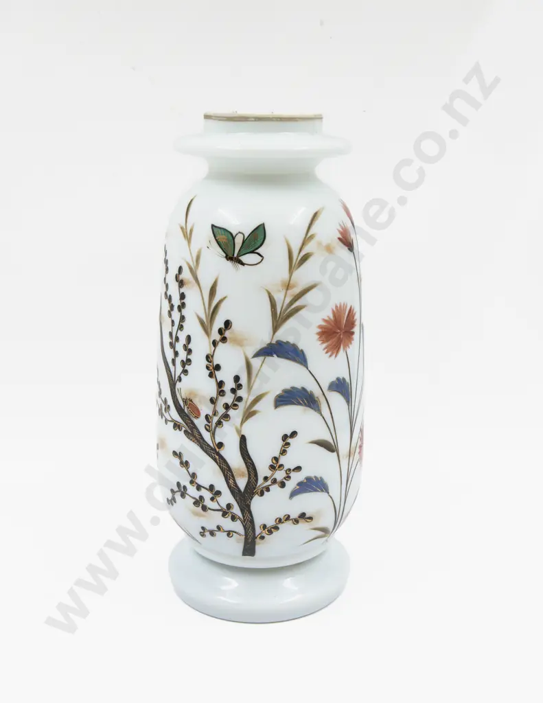 Victorian Hand-Painted Mantel Vase 30.5cm H Image 1++