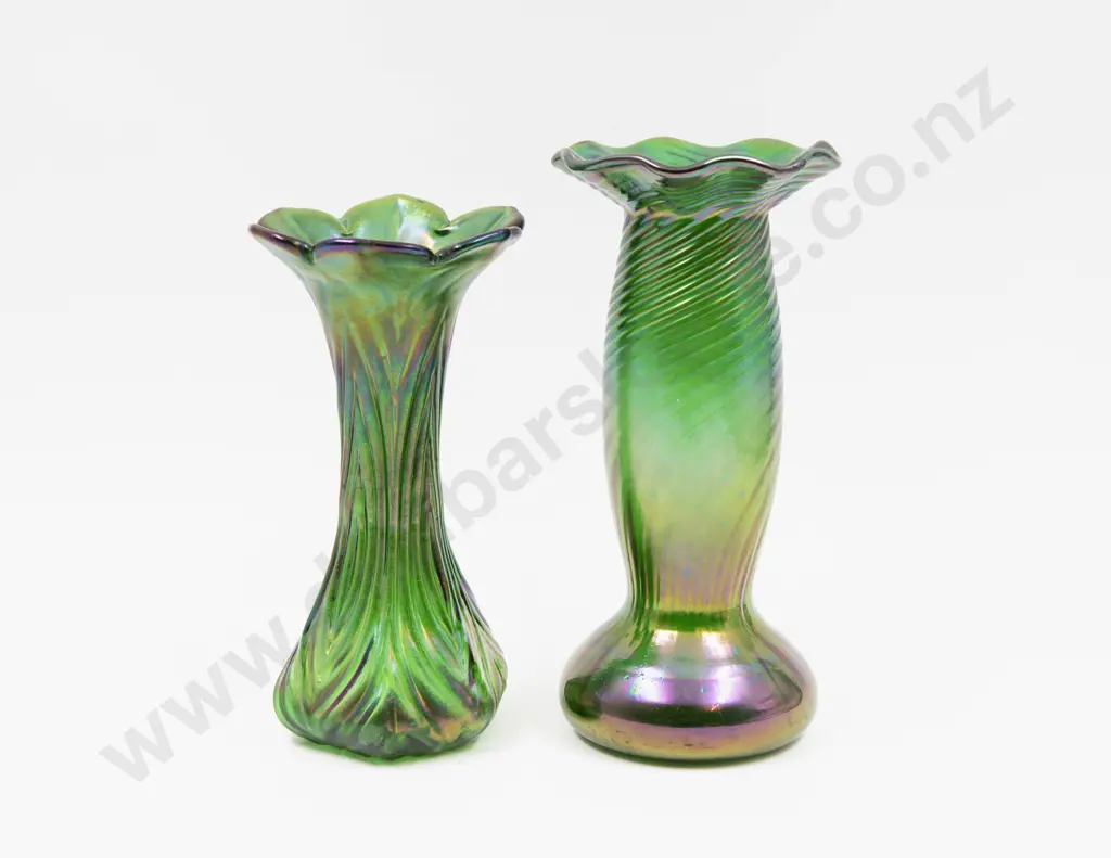 Hand-Blown Iridescent Glass Vase 21cm H & Other Image 1++