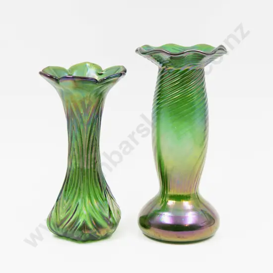 Hand-Blown Iridescent Glass Vase 21cm H & Other
