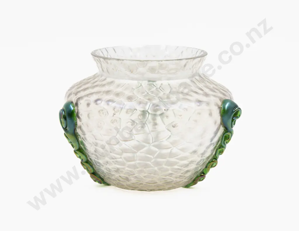 Iridescent Glass Vase with Applied Decoration 11cm H Image 1++