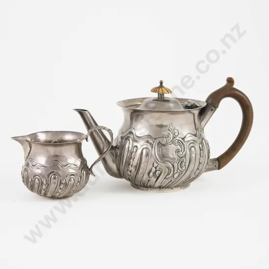Vict S/S Batchelors Teapot & Milk Jug