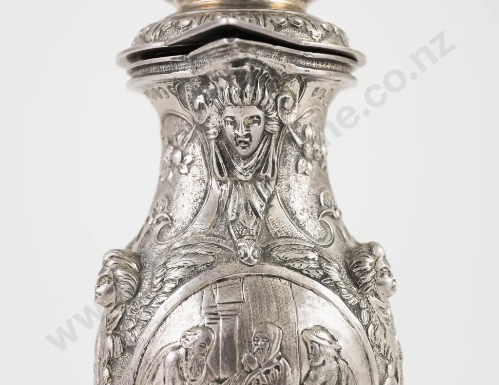C19th Ornate S/S Chocolate Pot Image 1++