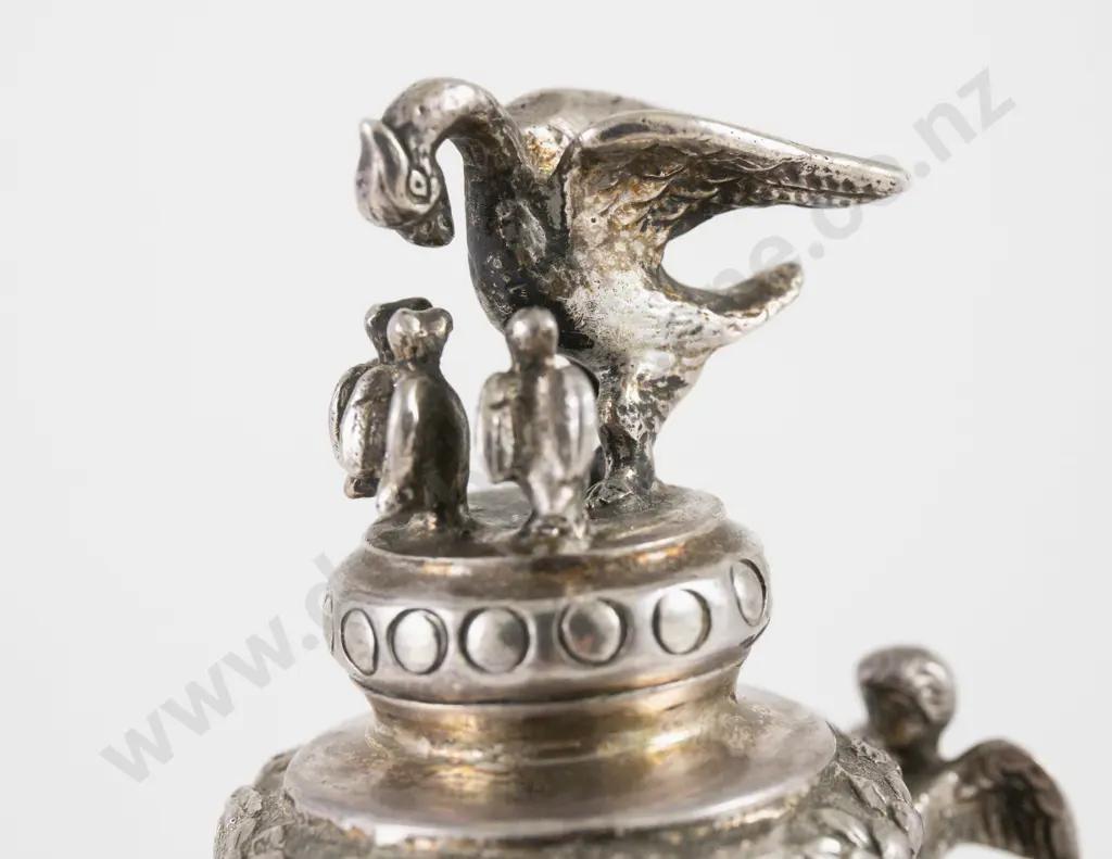C19th Ornate S/S Chocolate Pot Image 1++