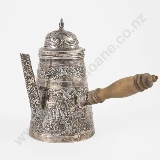 Late C19th Dutch Silver Coffee Pot