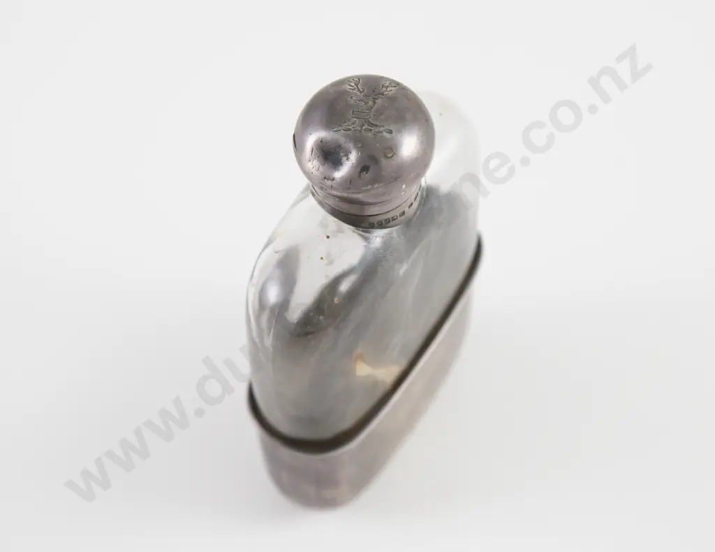 Vict Glass & S/S Hip Flask Image 1++