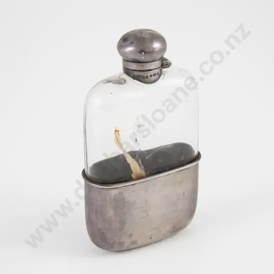Vict Glass & S/S Hip Flask