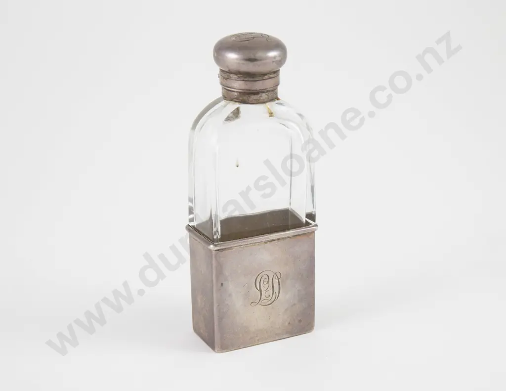 Vict Glass & S/S Hip Flask Image 1++
