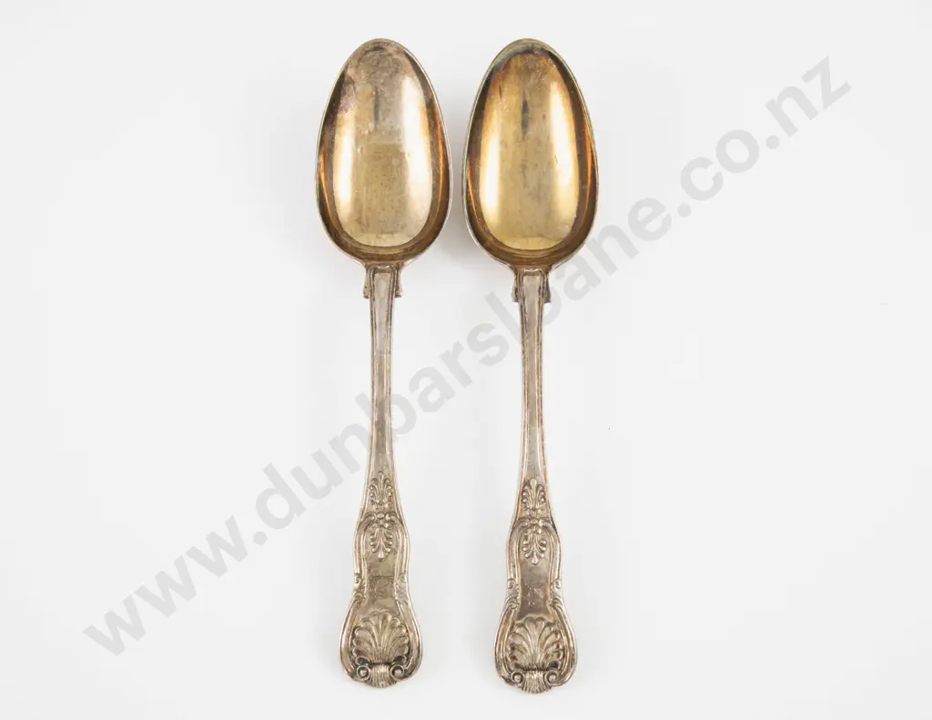 Pair Of Geo IV S/S Tablespoons Image 1++