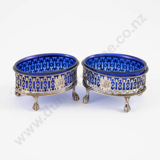 Pair Geo III S/S Oval Salts