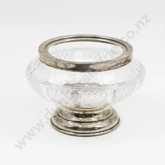 S/S Mounted Cut Crystal Rose Bowl Trophy "Kaponga Horticultural Society Spring Show"