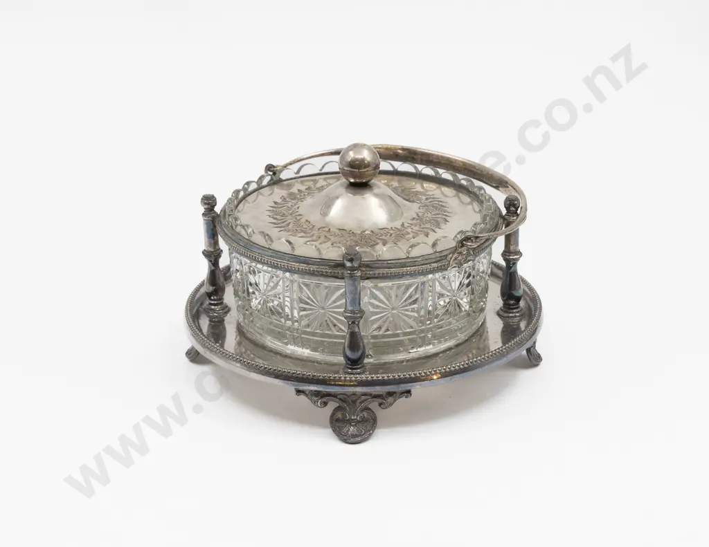 Edwardian Silverplate Mounted Muffin Dish Image 1++