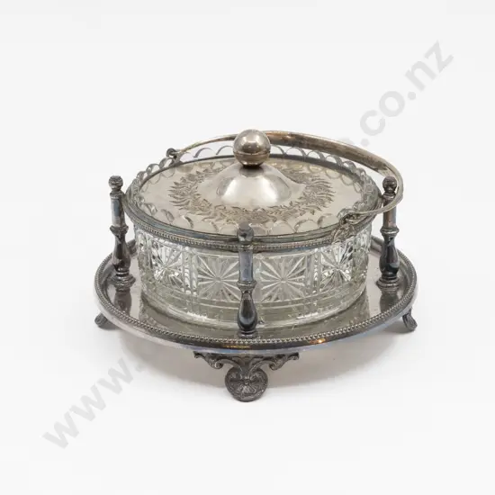Edwardian Silverplate Mounted Muffin Dish
