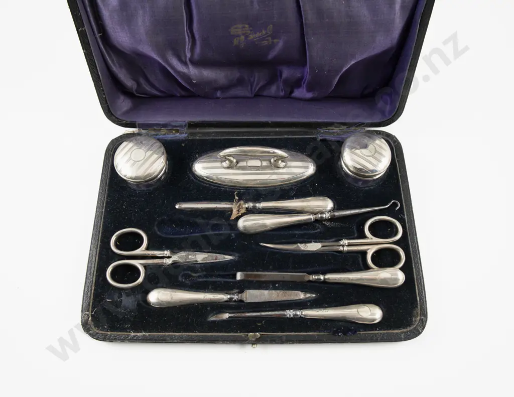 GeoV Cased S/S 10pce Vanity/Manicure Set Image 1++