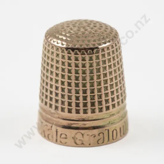 9ct Thimble Named Kate Gralow 21-5-34
