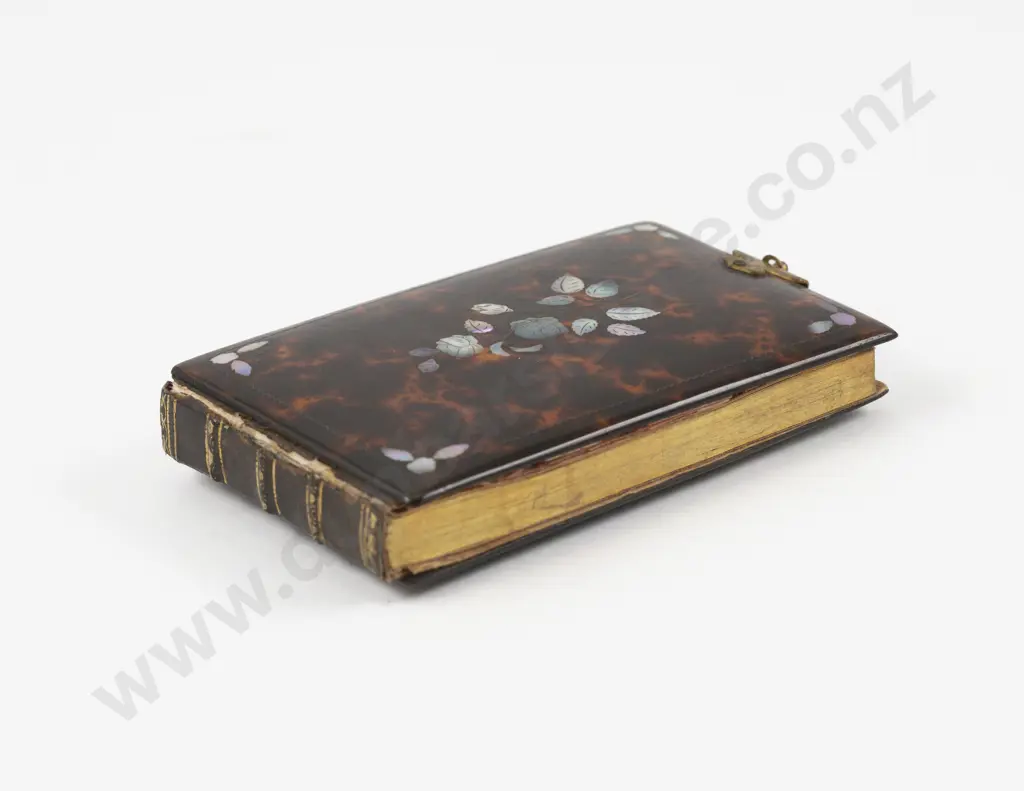 Victorian Tortoise Shell MOP Inlaid Note Pad Image 1++