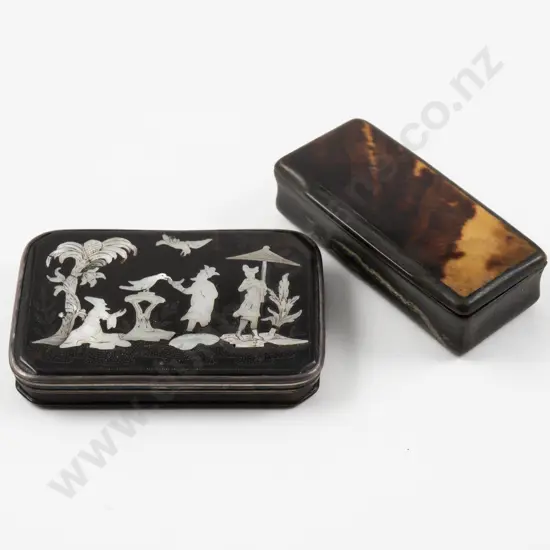 C19th Horn & Tortoise Shell Snuff Box