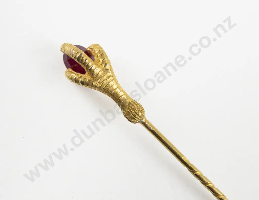 18ct Single Ruby Stick Pin Image 1++