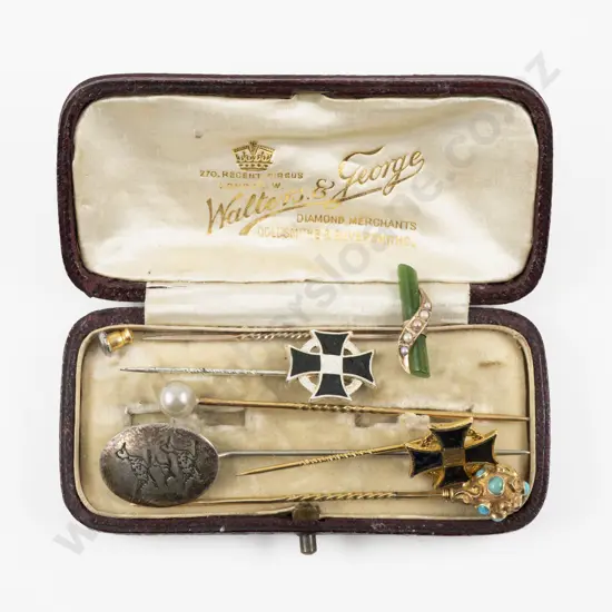 Two Victorian 9ct Stick Pins