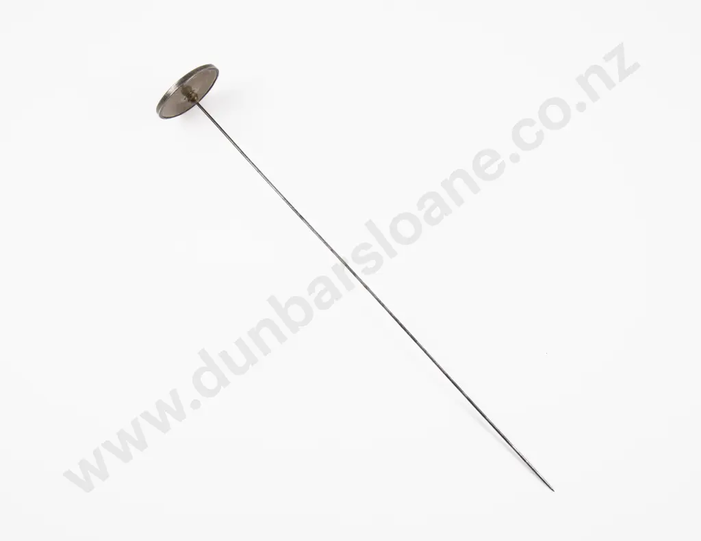 Edwardian S/S Tiki Emblem Finial Hat Pin Image 1++