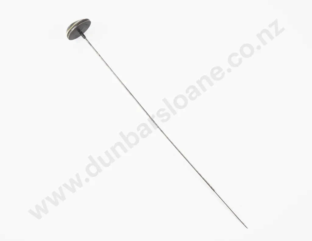 Victorian Colonial S/S Cats Eye Finial Stick Pin Image 1++