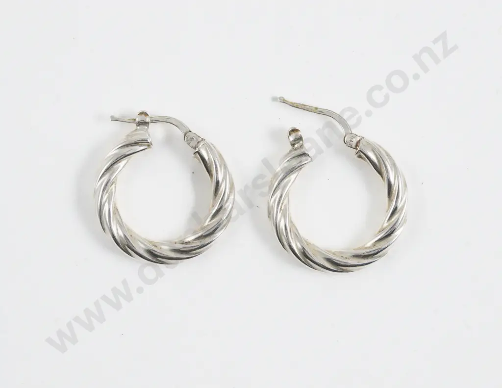 Pair S/S Twist Hoop Earrings Image 1++