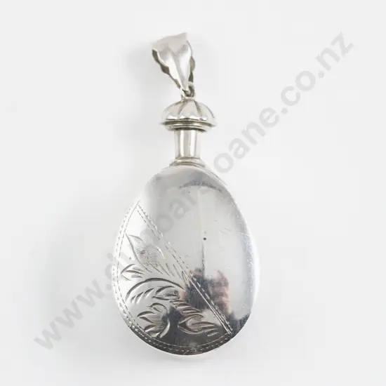 S/S Engraved Perfume Bottle Pendant