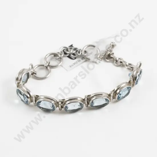 S/S Seven Stone Topaz Bracelet