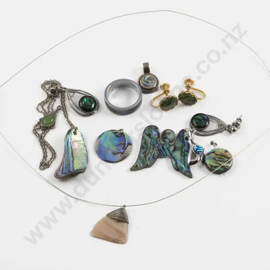 Collection of Assorted Paua Jade and MOP Jewellery